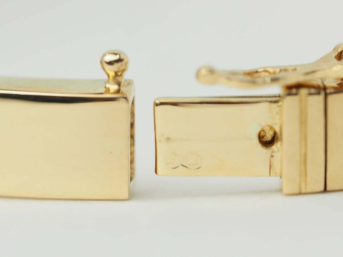 Bracelet Jonc en or jaune et diamants - Castafiore