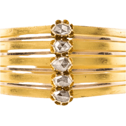 Bracelet Jonc en or jaune et diamants - Castafiore