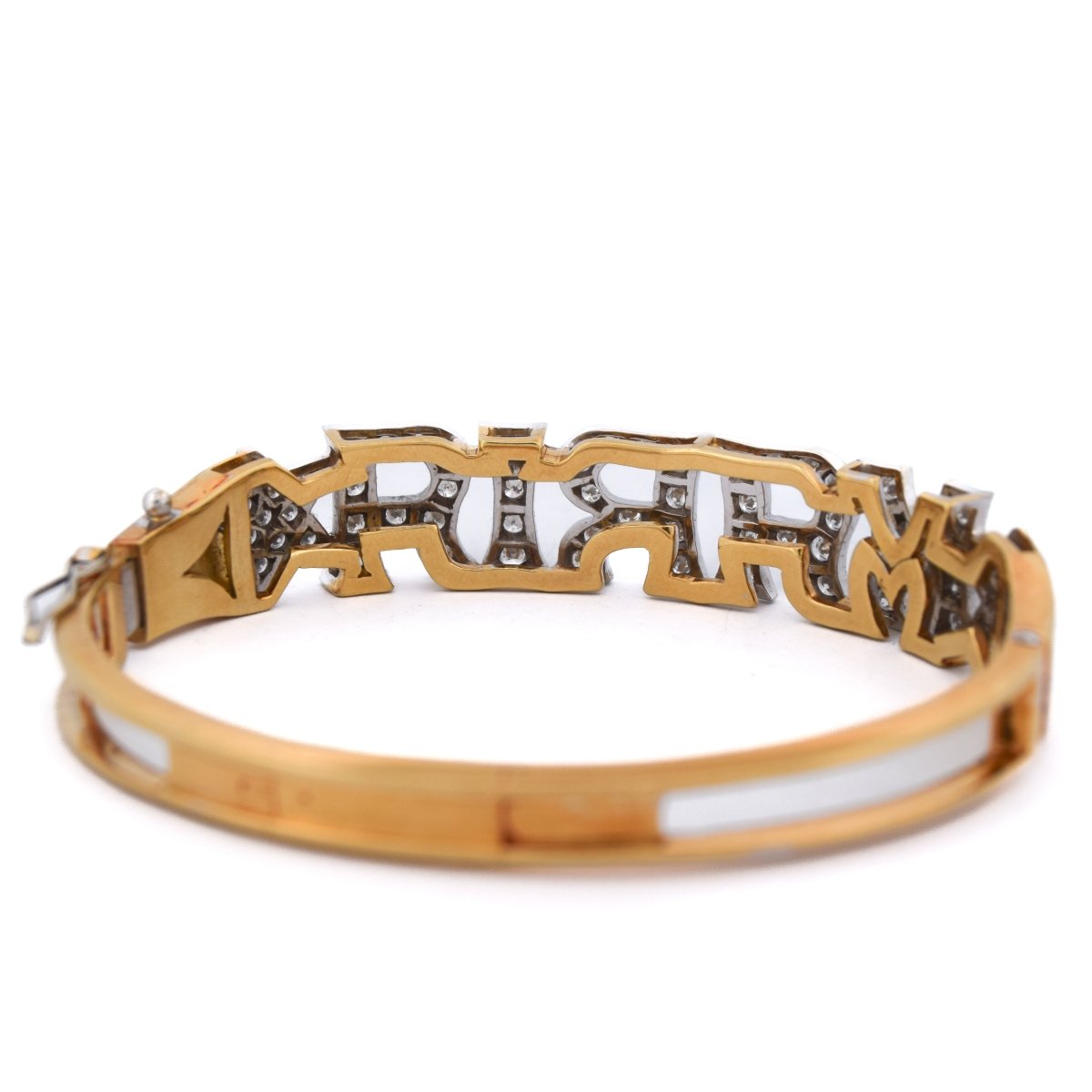 Bracelet Jonc en or jaune et diamants - Castafiore