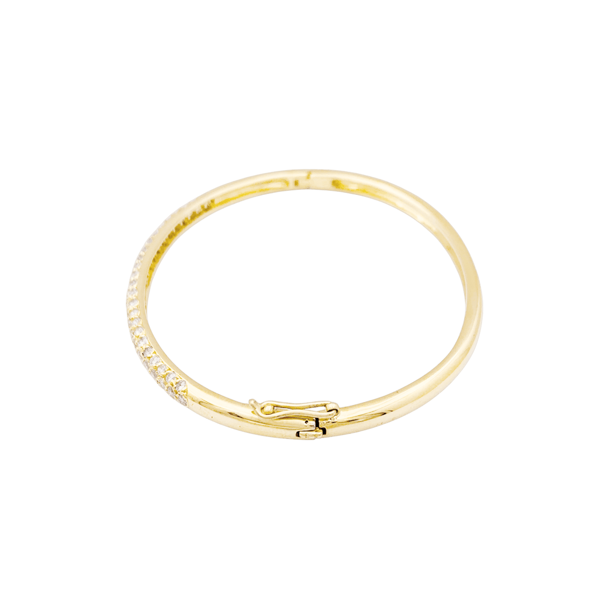 Bracelet Jonc en or jaune et diamants - Castafiore