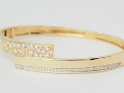Bracelet Jonc en or jaune et diamants - Castafiore