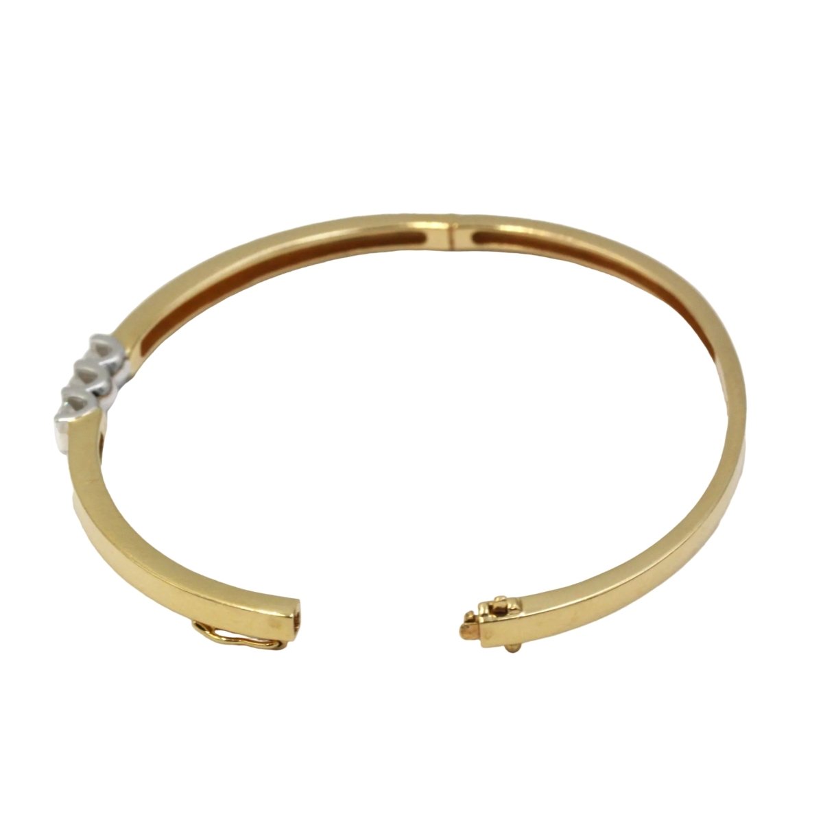 Bracelet Jonc en or jaune et diamants - Castafiore
