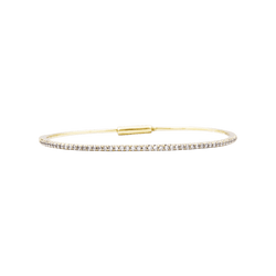 Bracelet Jonc en or jaune et diamants - Castafiore
