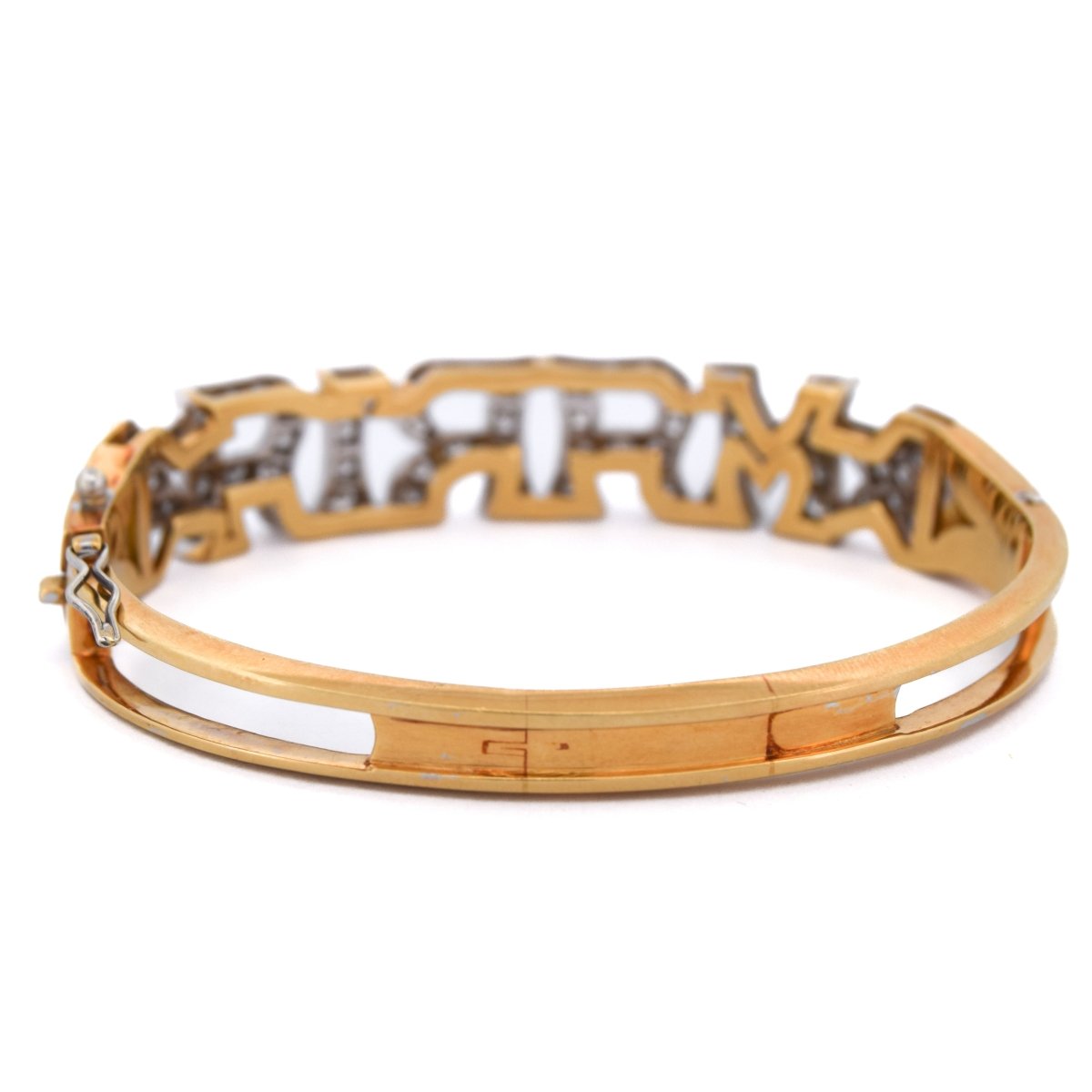 Bracelet Jonc en or jaune et diamants - Castafiore