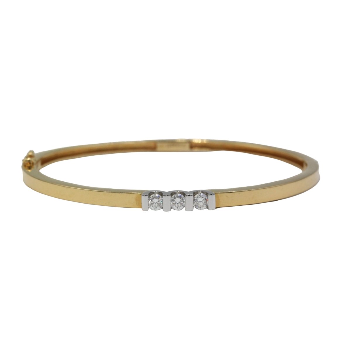 Bracelet Jonc en or jaune et diamants