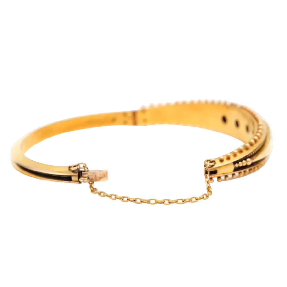 Bracelet Jonc en or jaune et diamants - Castafiore