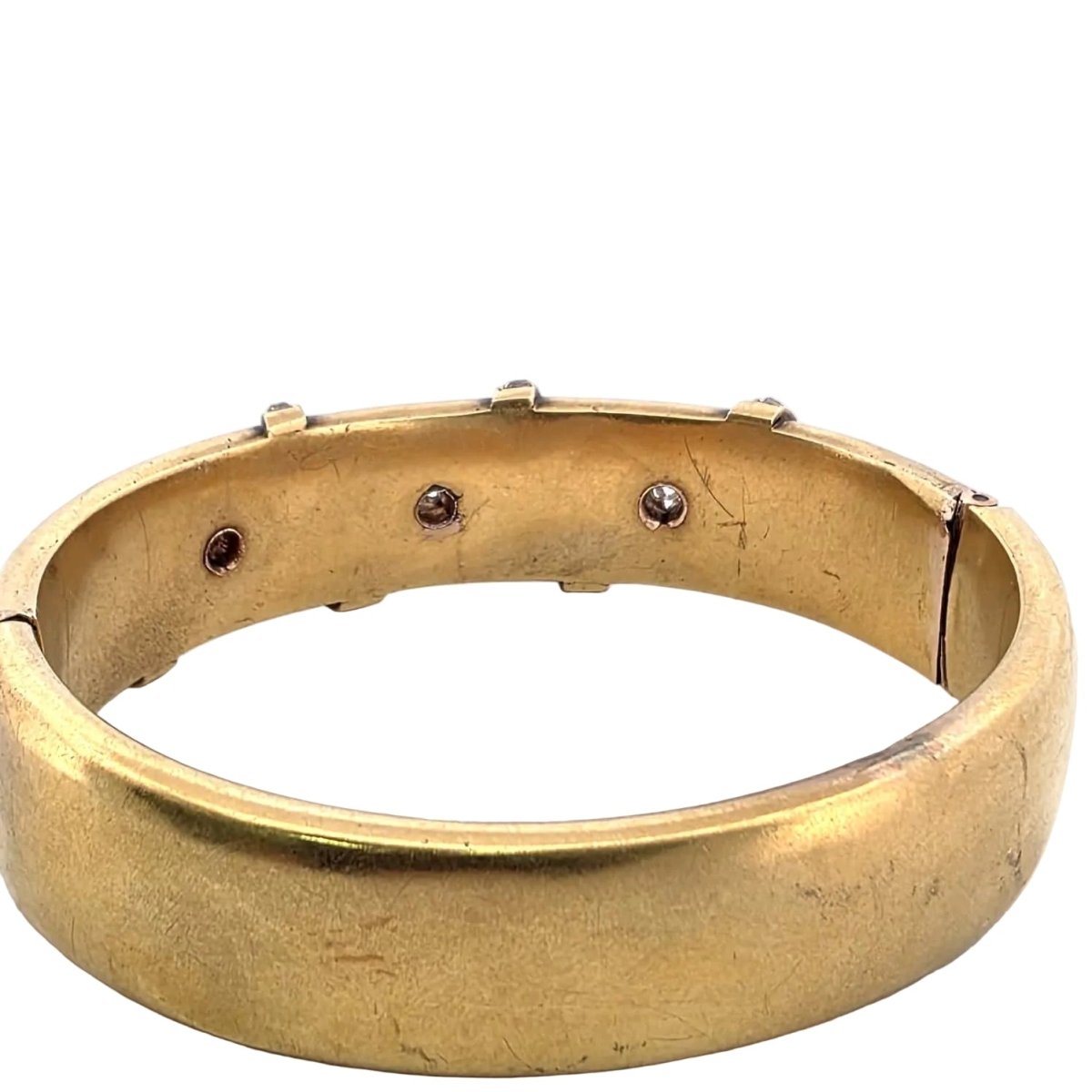 Bracelet Jonc en or jaune et diamants - Castafiore