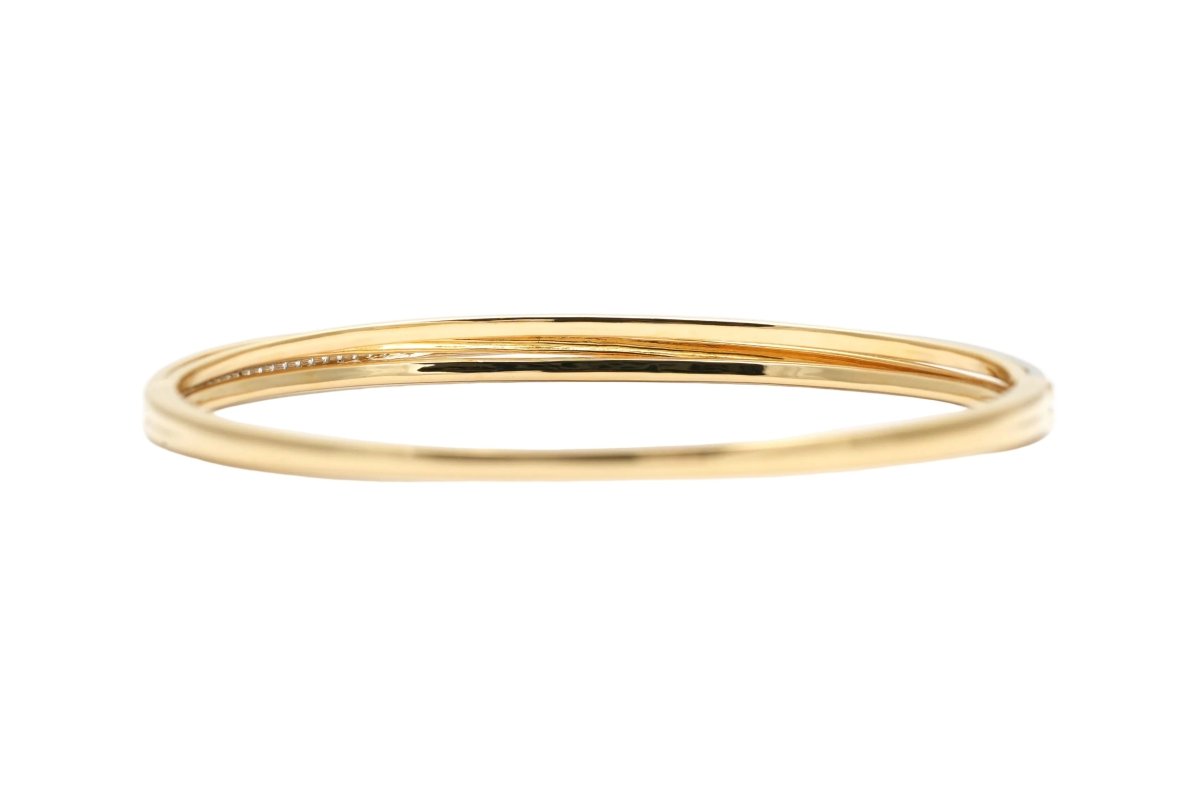 Bracelet Jonc en or jaune et diamants - Castafiore