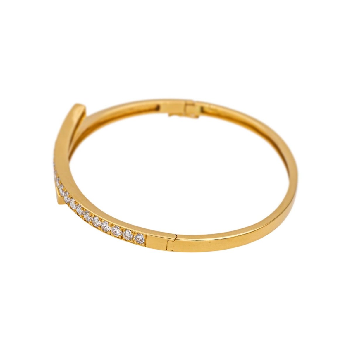 Bracelet Jonc en or jaune et diamants - Castafiore
