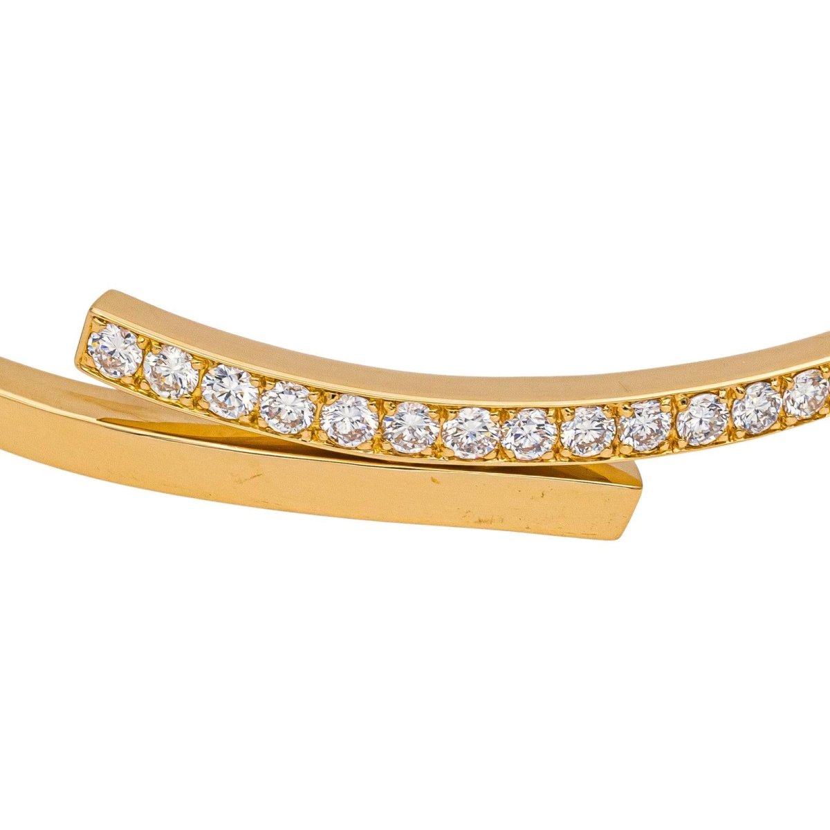 Bracelet Jonc en or jaune et diamants - Castafiore