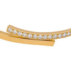 Bracelet Jonc en or jaune et diamants - Castafiore