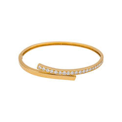 Bracelet Jonc en or jaune et diamants - Castafiore