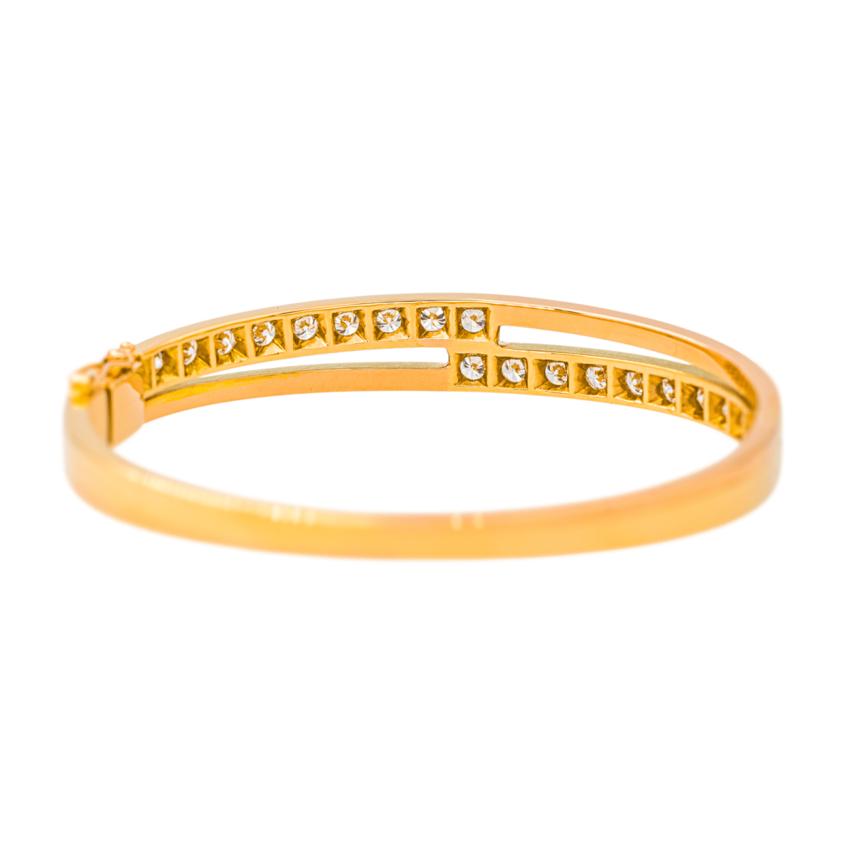 Bracelet Jonc en or jaune et diamants - Castafiore