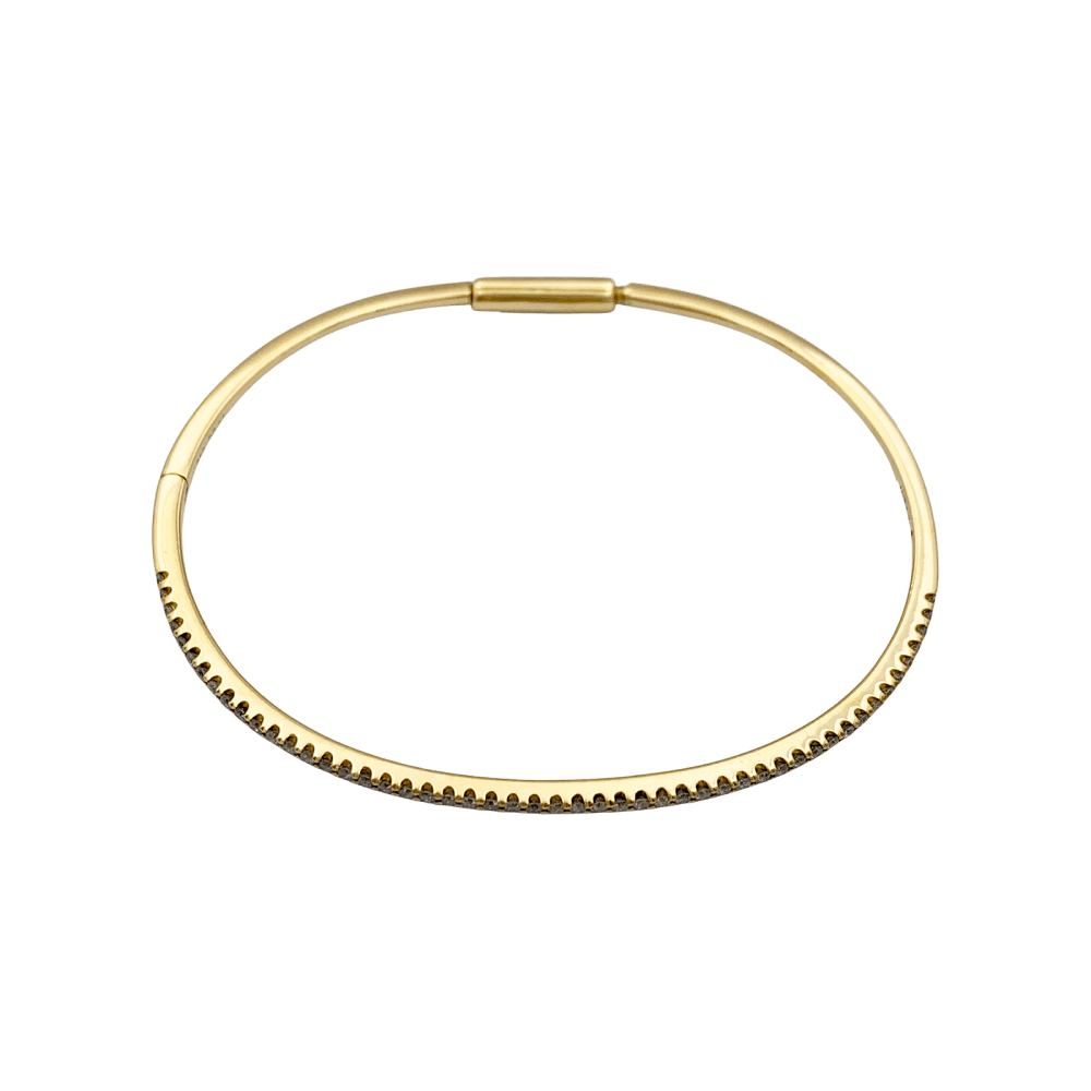 Bracelet Jonc en or jaune et diamants - Castafiore