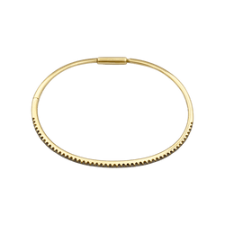 Bracelet Jonc en or jaune et diamants - Castafiore