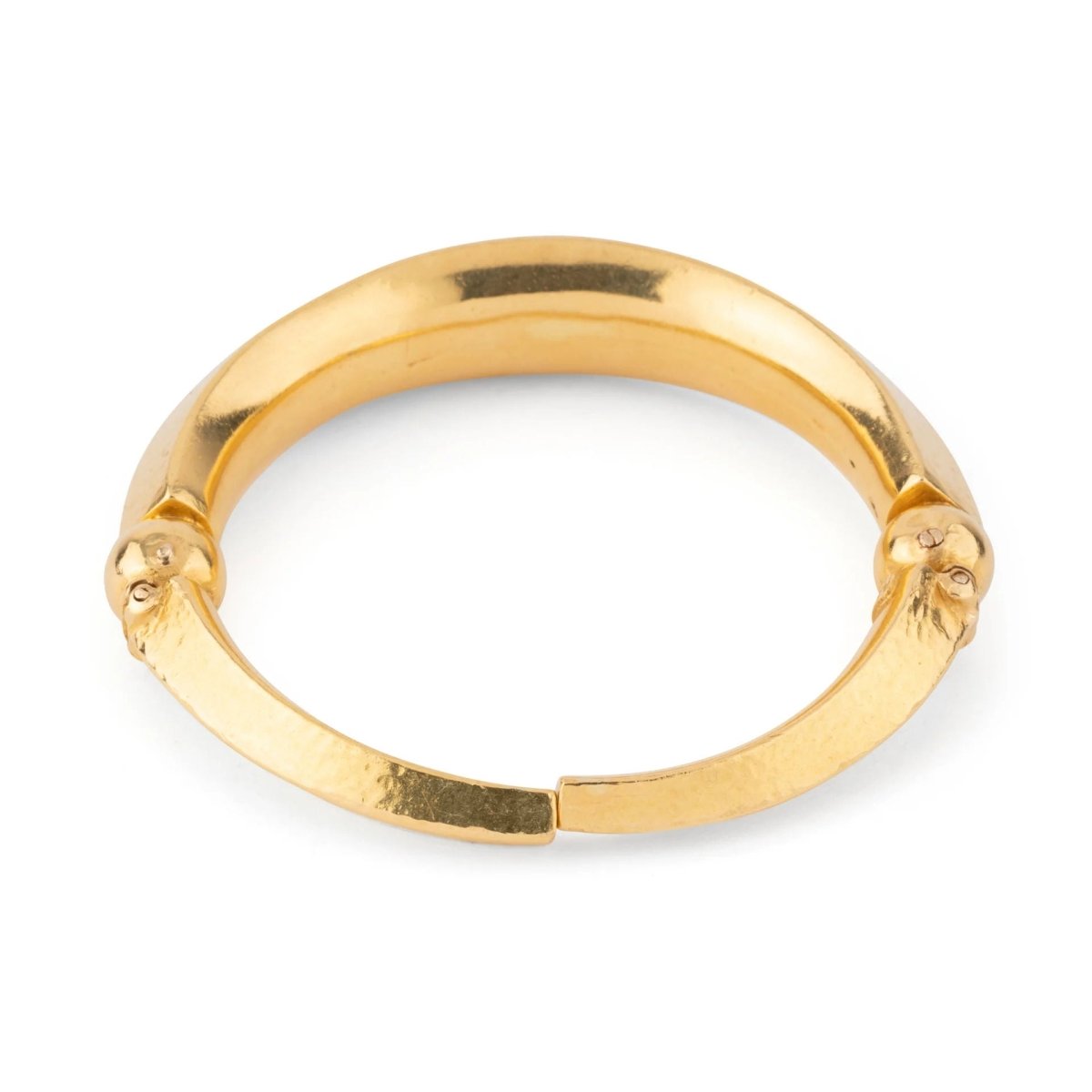 Bracelet jonc en or jaune martelé 22 k du créateur Lalaounis - Castafiore