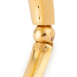 Bracelet jonc en or jaune martelé 22 k du créateur Lalaounis - Castafiore