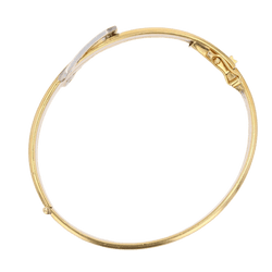 Bracelet Jonc en or jaune, or blanc et diamants - Castafiore