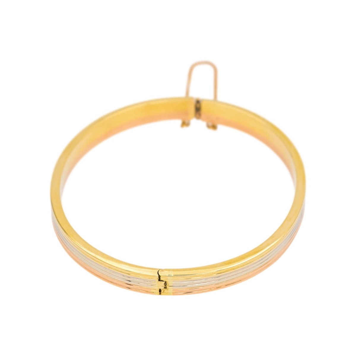 Bracelet Jonc en or jaune, or blanc et or rose - Castafiore