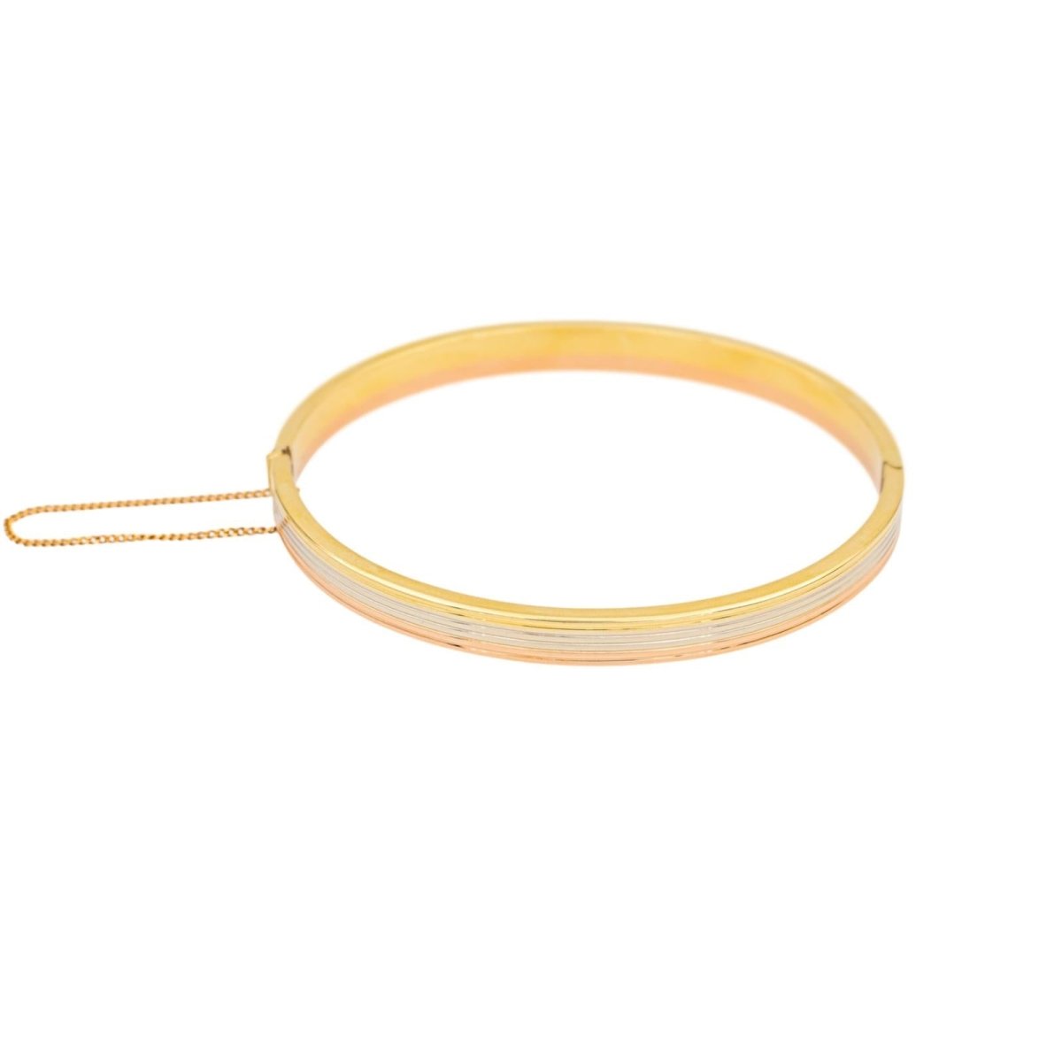 Bracelet Jonc en or jaune, or blanc et or rose - Castafiore