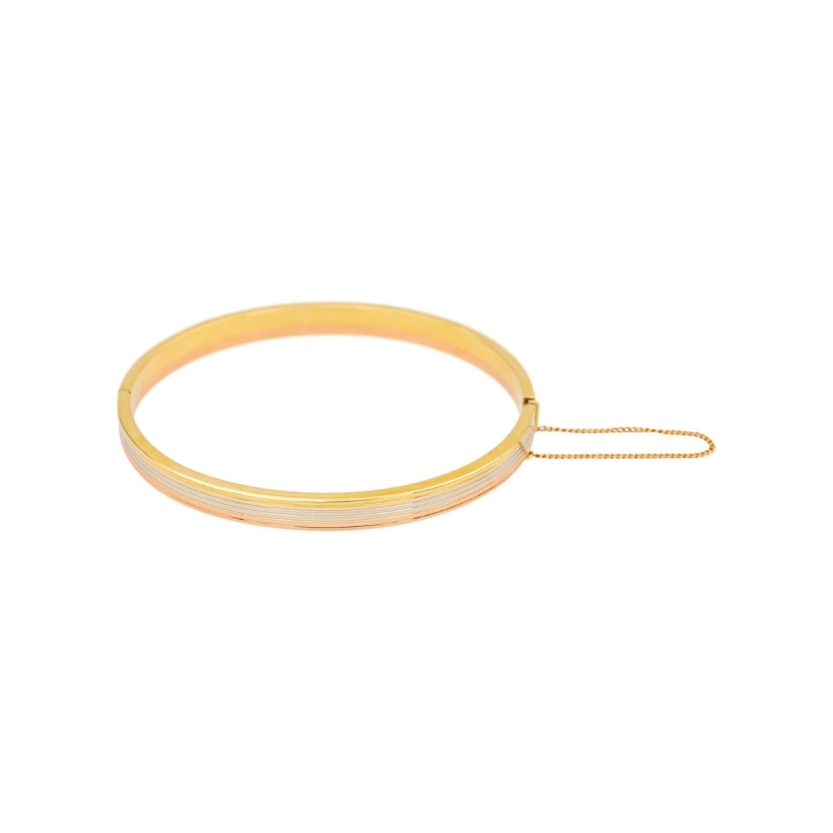 Bracelet Jonc en or jaune, or blanc et or rose - Castafiore