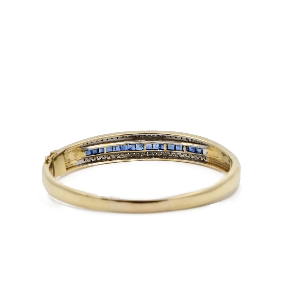 Bracelet Jonc en or jaune, or blanc et saphirs - Castafiore