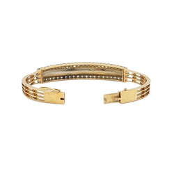 Bracelet Jonc en or jaune, perles et diamants - Castafiore