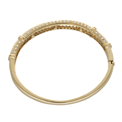 Bracelet Jonc en or jaune, saphirs et diamants - Castafiore