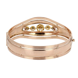 Bracelet Jonc en or rose, émail et diamants - Castafiore