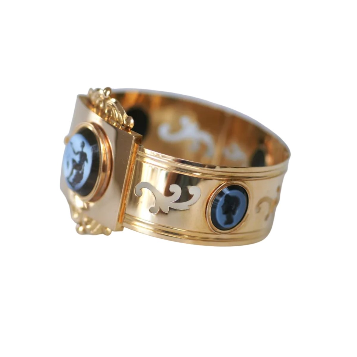 Bracelet Jonc en or rose et agate - Castafiore