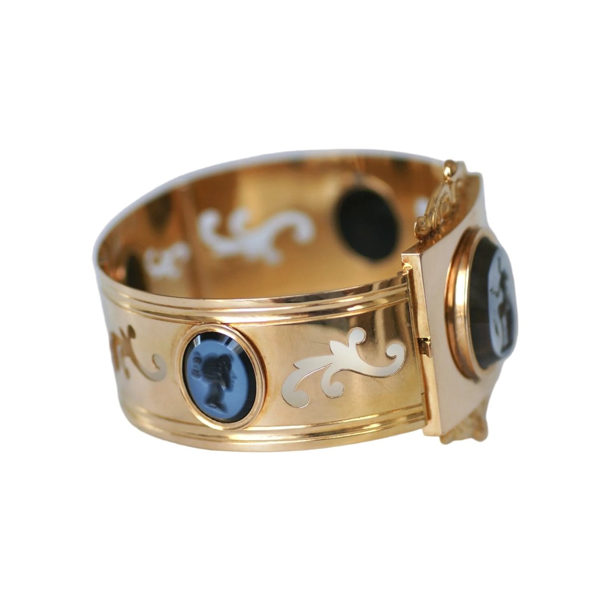 Bracelet Jonc en or rose et agate - Castafiore