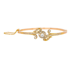 Bracelet Jonc en or rose et diamants - Castafiore