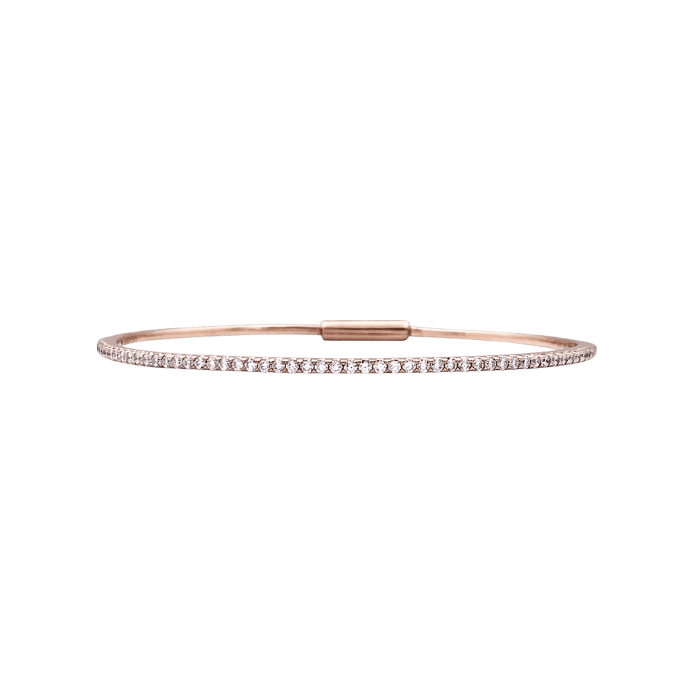 Bracelet Jonc en or rose et diamants - Castafiore