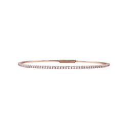 Bracelet Jonc en or rose et diamants - Castafiore