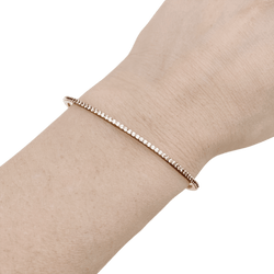 Bracelet Jonc en or rose et diamants - Castafiore