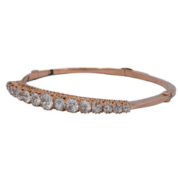 Bracelet Jonc en or rose et diamants - Castafiore
