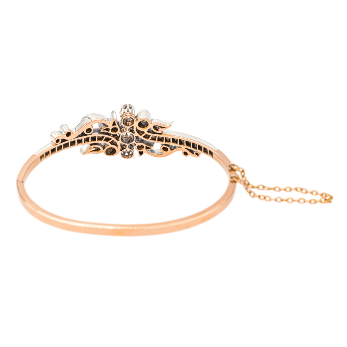 Bracelet Jonc en or rose et diamants - Castafiore