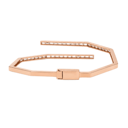 Bracelet Jonc en or rose et diamants - Castafiore