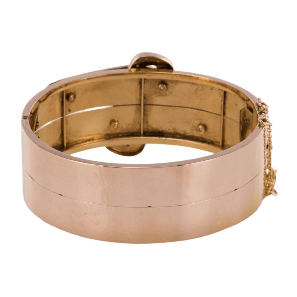 Bracelet Jonc en or rose et perles - Castafiore