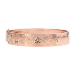 Bracelet Jonc en or rose et perles fines - Castafiore