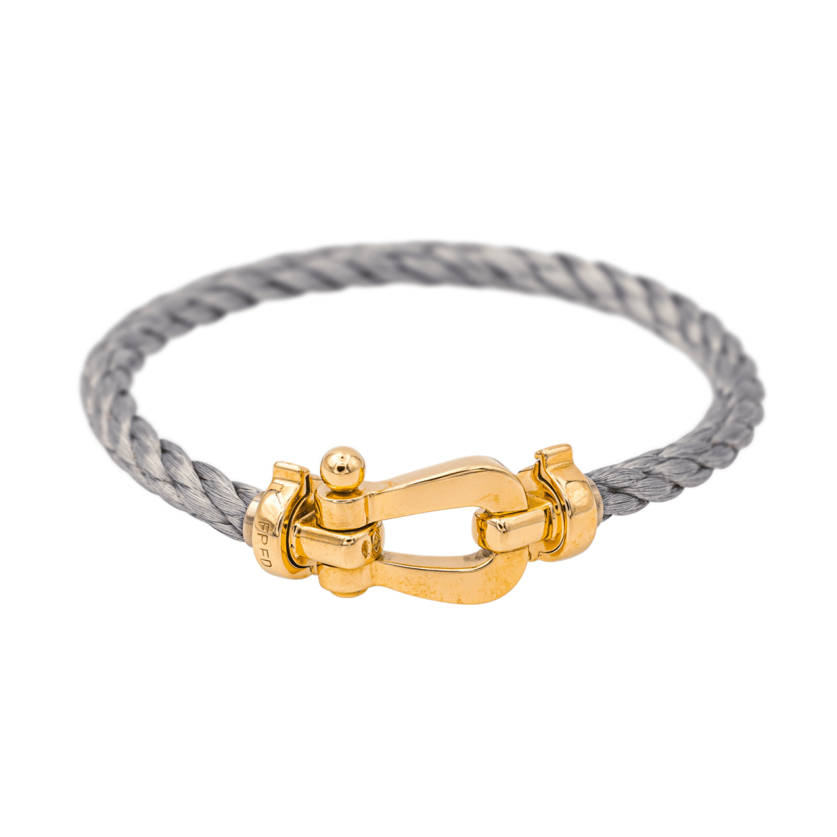 Bracelet Jonc FRED "Force 10" en or jaune et acier - Castafiore