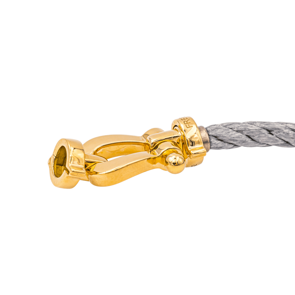 Bracelet Jonc FRED "Force 10" en or jaune et acier - Castafiore