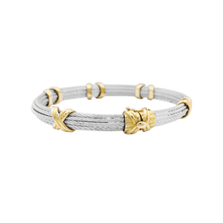 Bracelet Jonc FRED "Force 10" en or jaune et acier - Castafiore