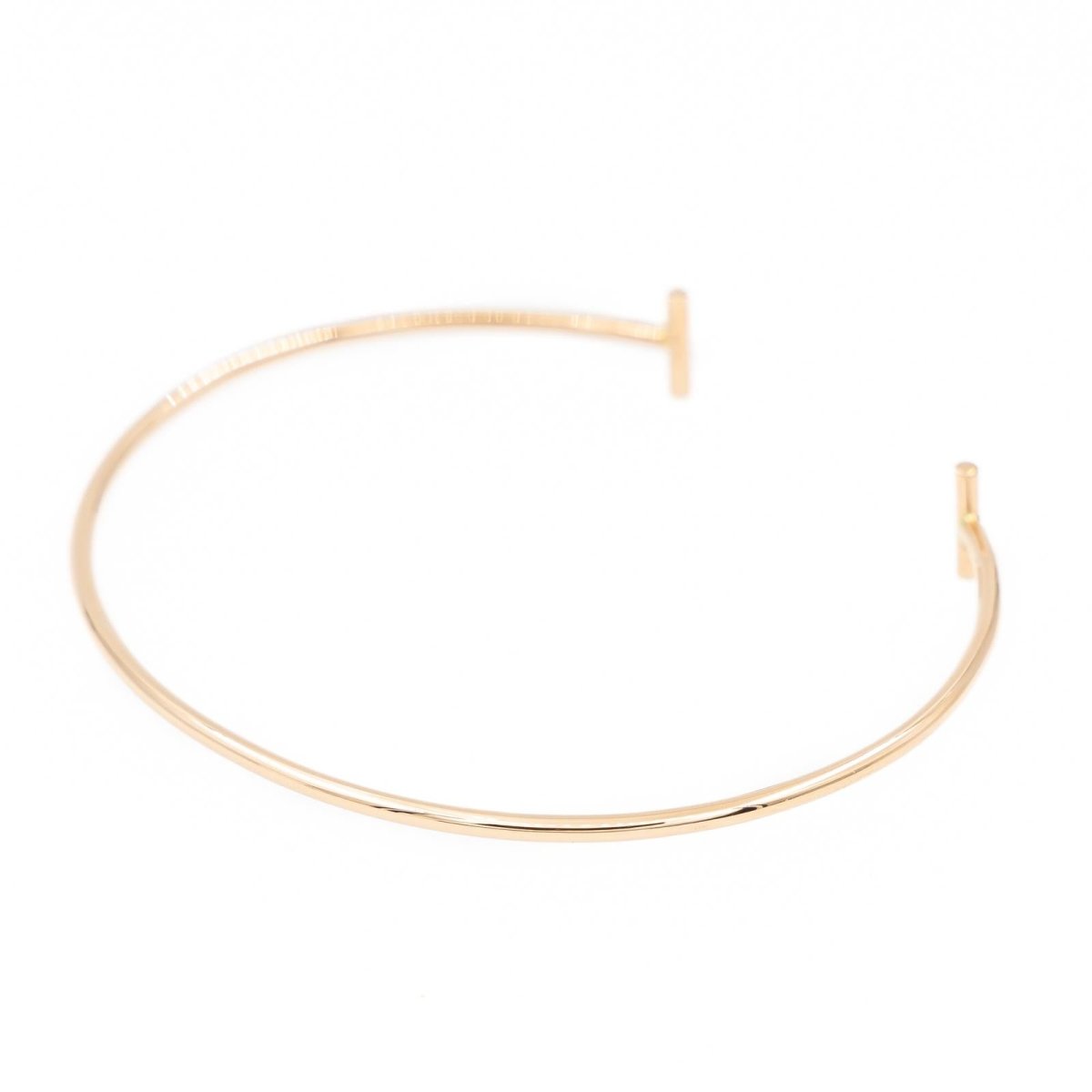 Bracelet Jonc GINETTE NY "Gold Strip Bangle" en Or rose - Castafiore