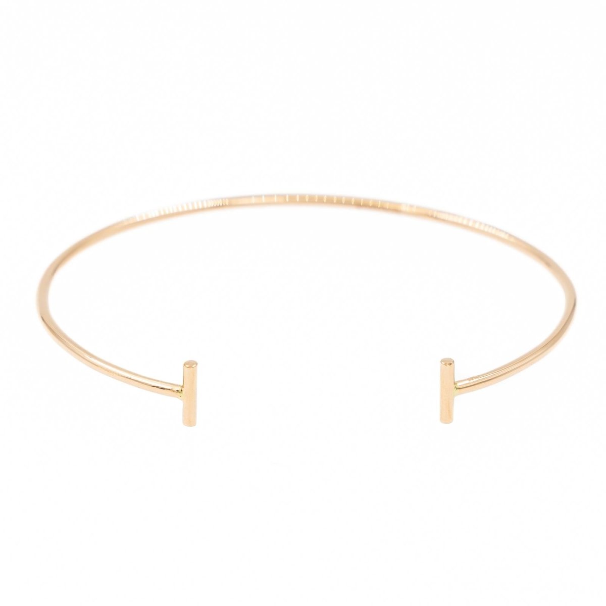 Bracelet Jonc GINETTE NY "Gold Strip Bangle" en Or rose - Castafiore