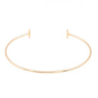 Bracelet Jonc GINETTE NY "Gold Strip Bangle" en Or rose - Castafiore