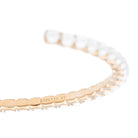 Bracelet Jonc GINETTE NY "Open Pearl Bang" en Or rose et Perle - Castafiore