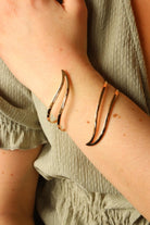 Bracelet Jonc GINETTE NY "Wise Cuff" en or rose - Castafiore