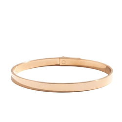 Bracelet Jonc HERMÈS "Kelly" PM en or rose et diamants - Castafiore