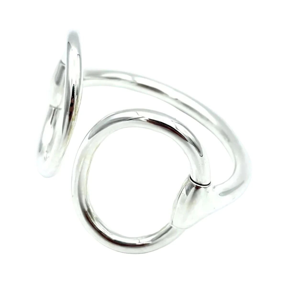 Bracelet Jonc HERMÈS "Nausicaa" GM en argent - Castafiore